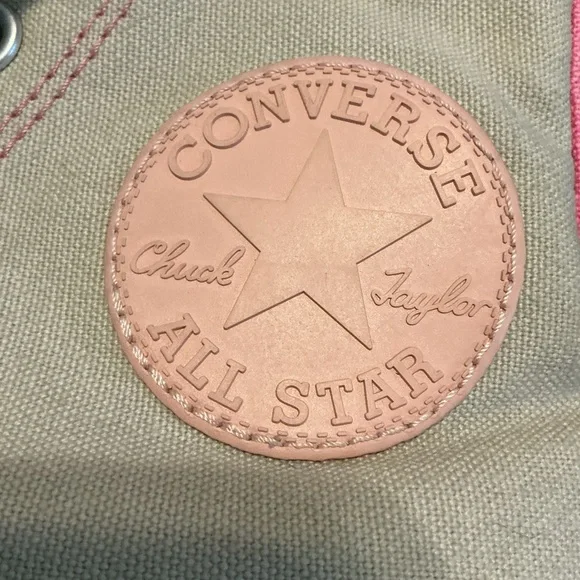 ‼️Converse All Star Chuck Taylor Custom High-Top Sneakers - Pink and Pale grey - Picture 8 of 11